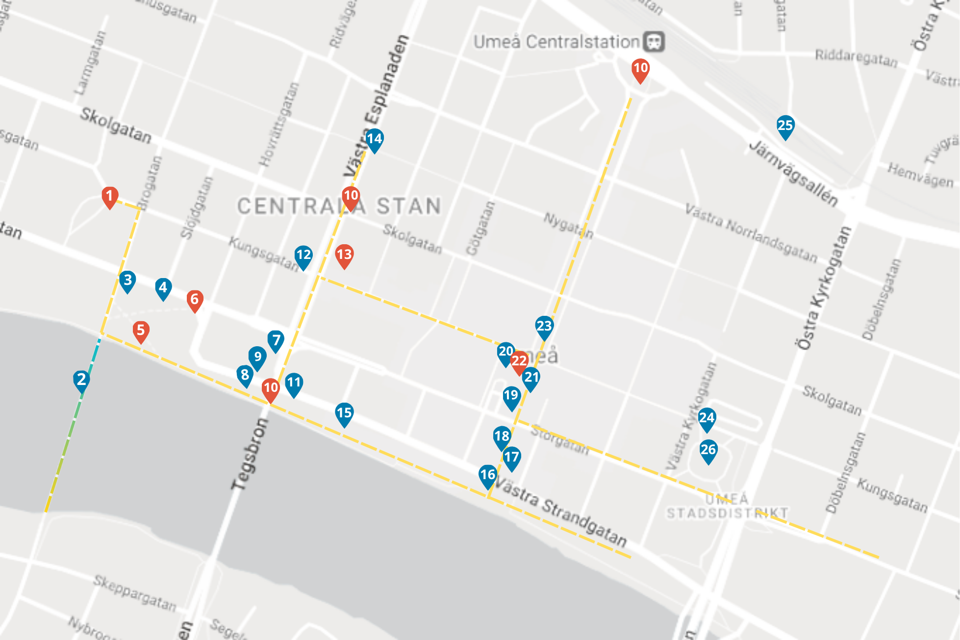 Karta över Höstljus