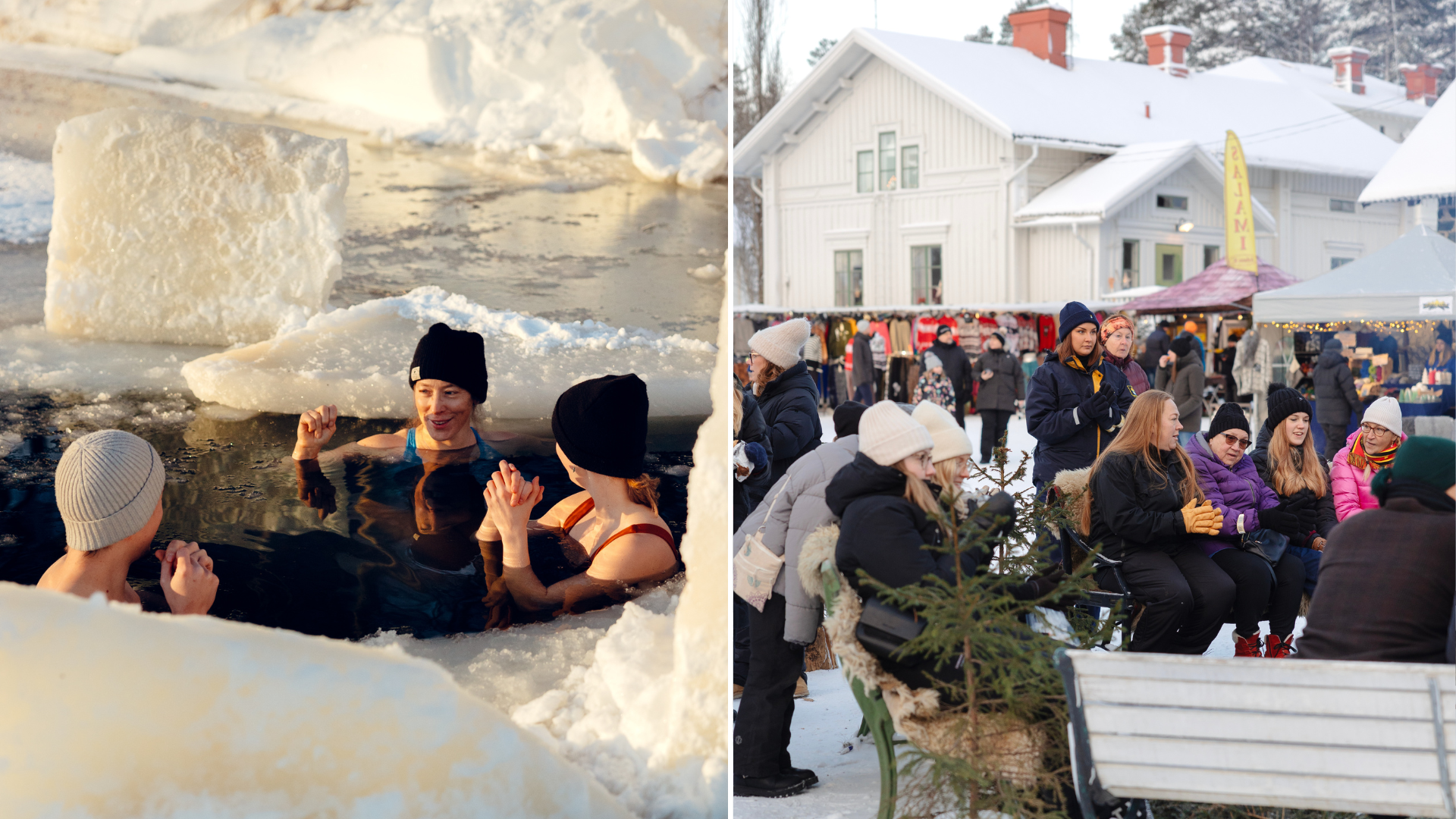 Kallbad och Julmarknad