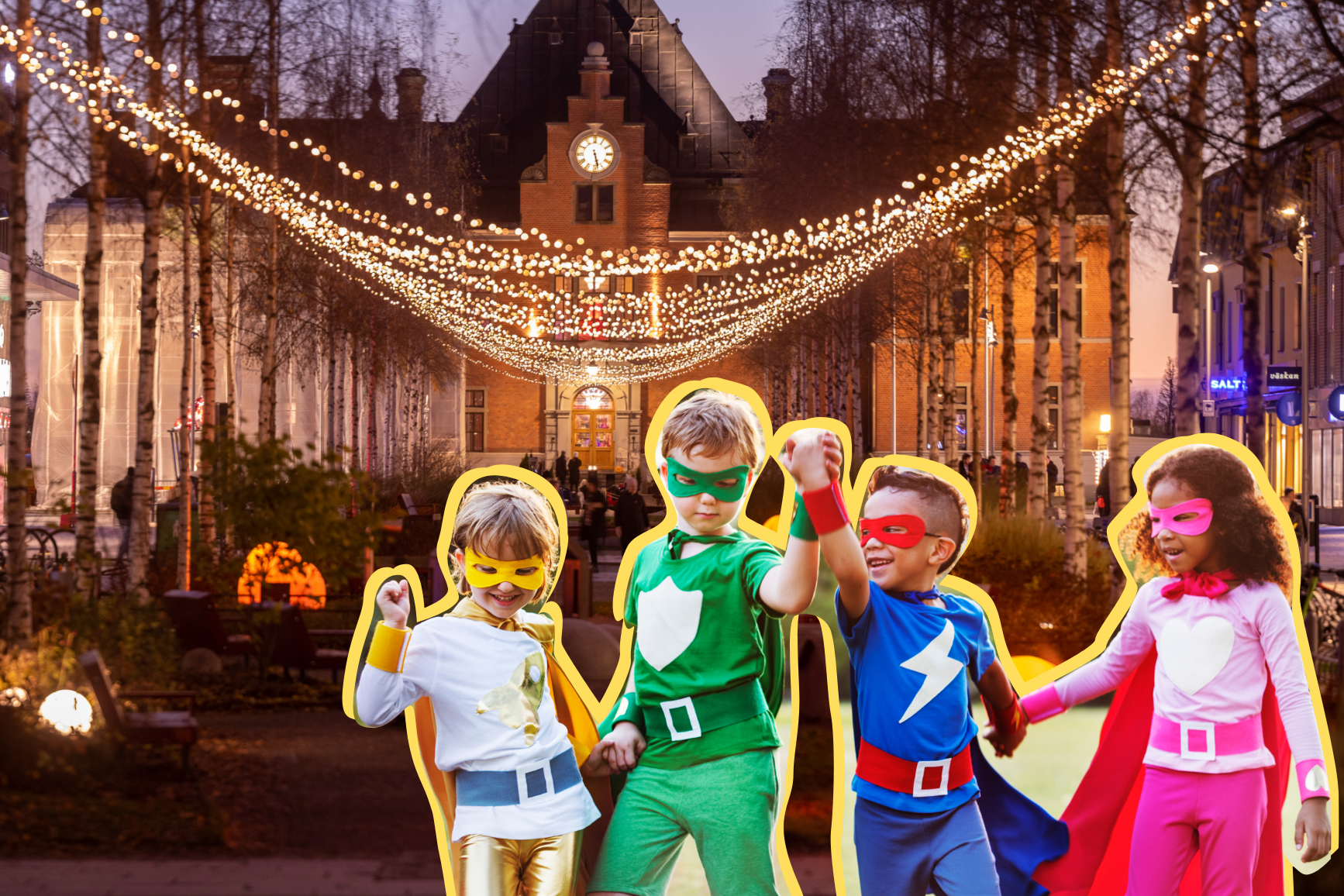 Superhero children in Umeå