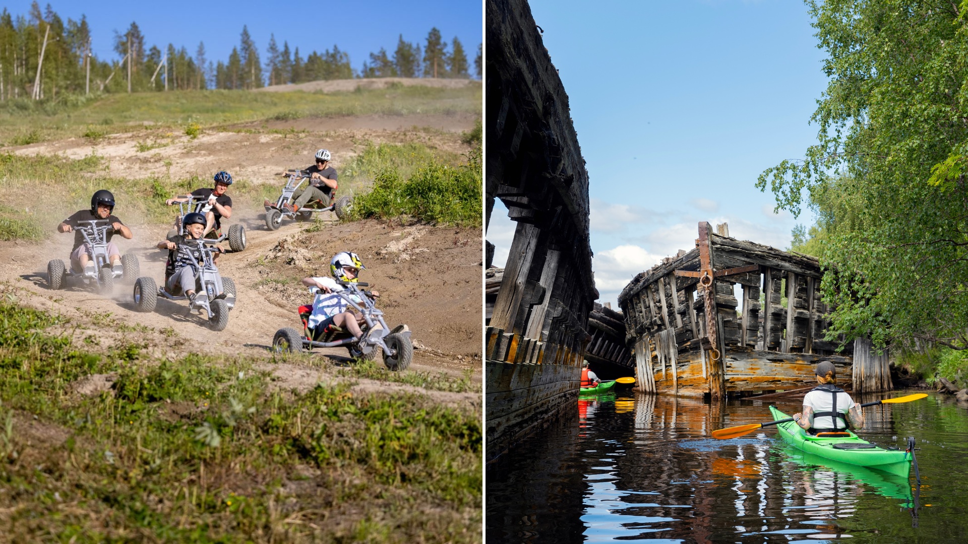 Mountaincar och paddling
