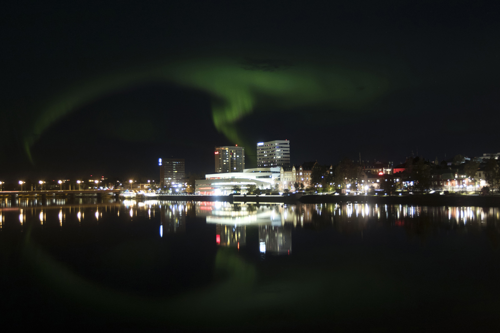 Umea, Sweden - JULY 09, 2020: Panorama View on K-Rauta and Media