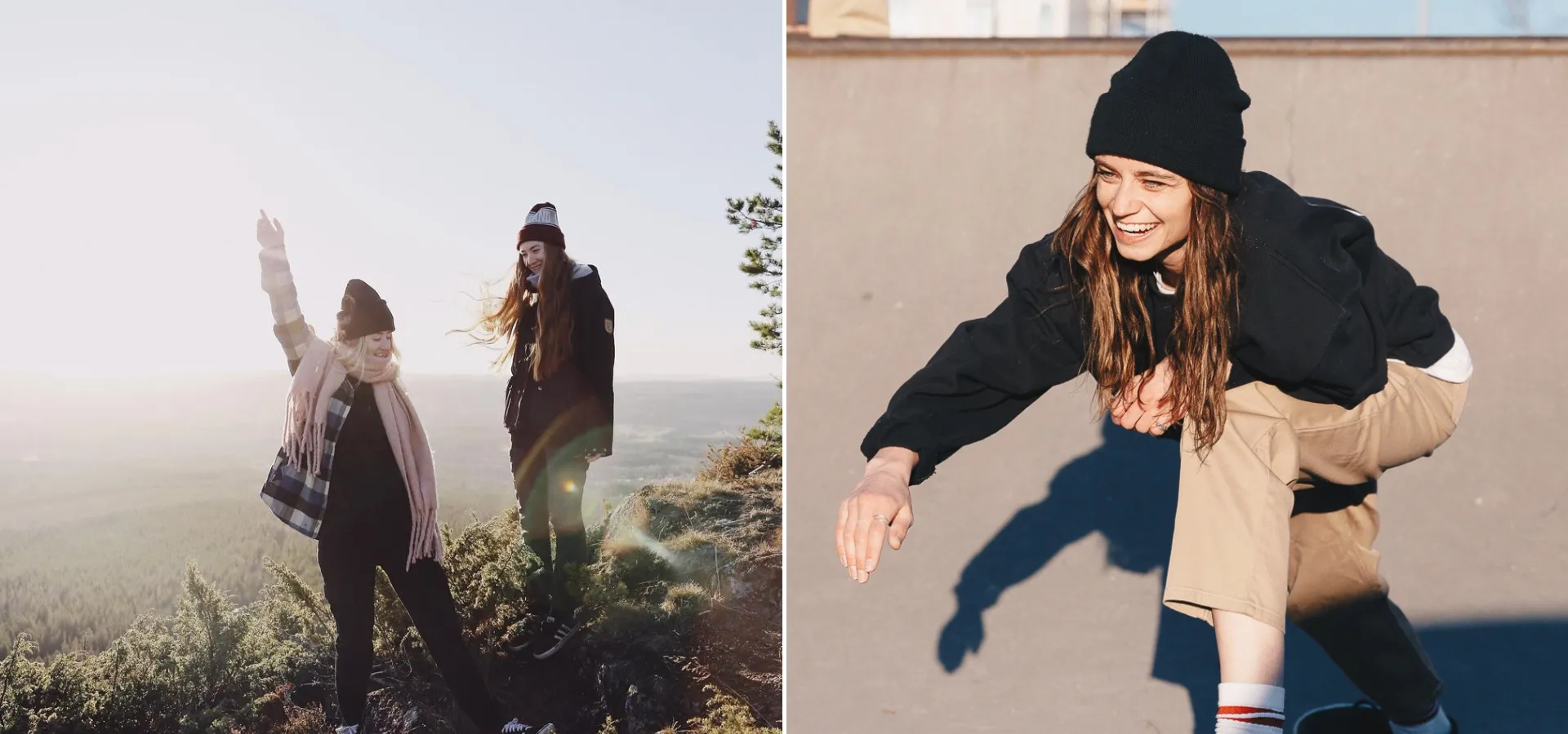 Vandring och skateparken