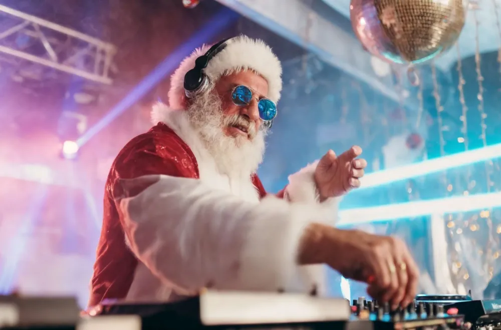 Santa disco on Rådhustorget 