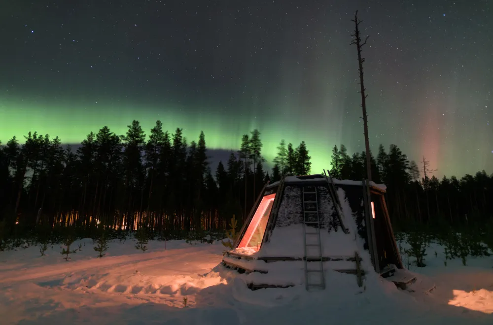 Sleep in an Aurora Tepee