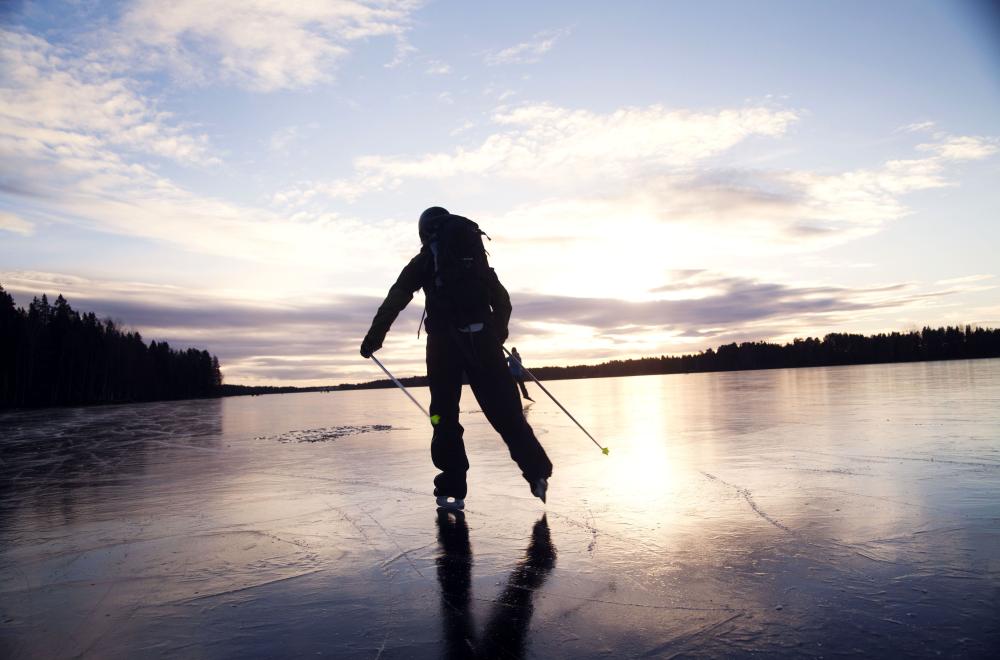 Long-distance skating in Tavelsjö