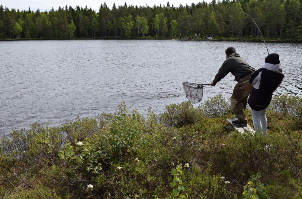 Fishing in the lake Nydalasjön