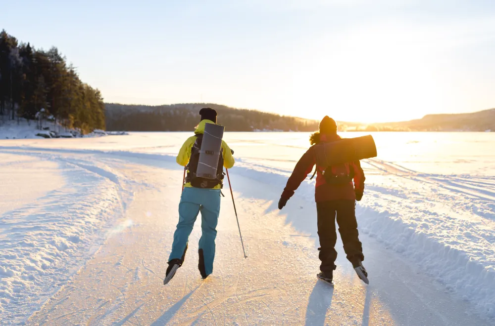 Long-distance skating in Tavelsjö