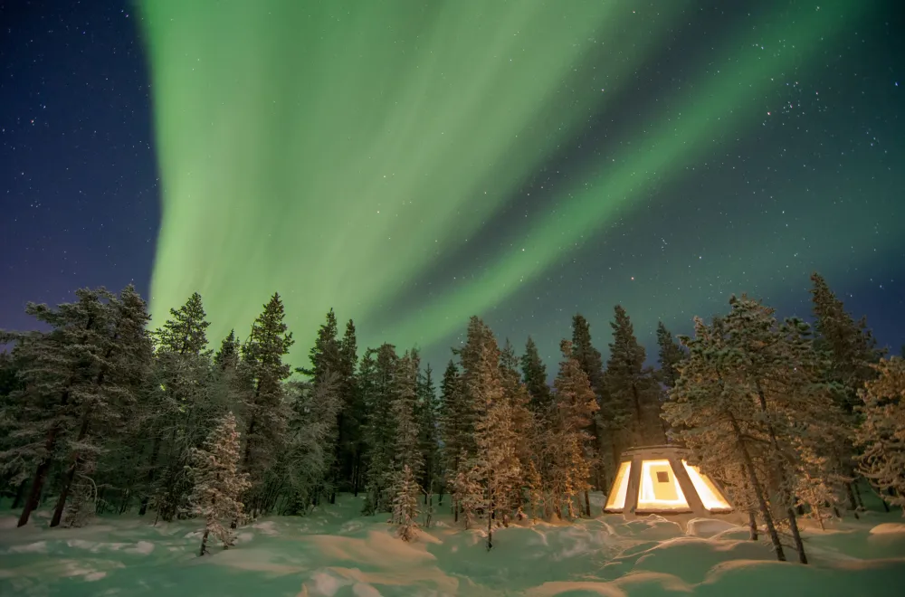 Sleep in an Aurora Tepee