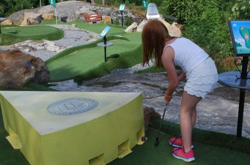 Adventure golf with gold washing