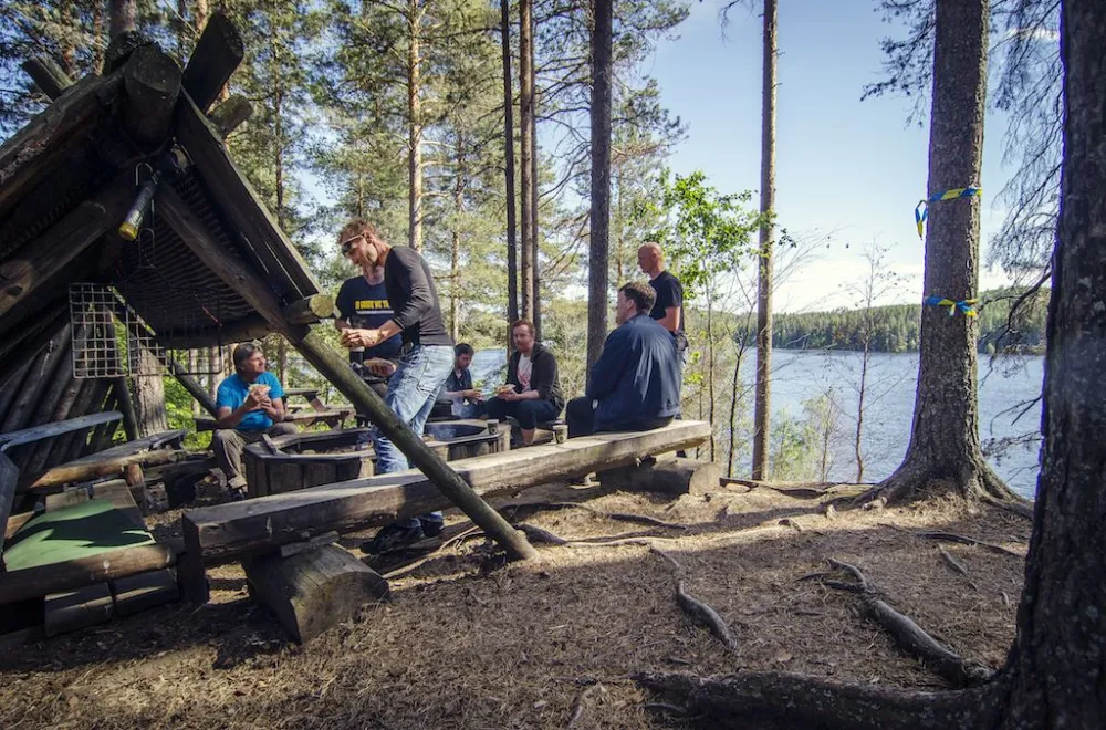 Forest cottages at Wilderness camp Vikheden  