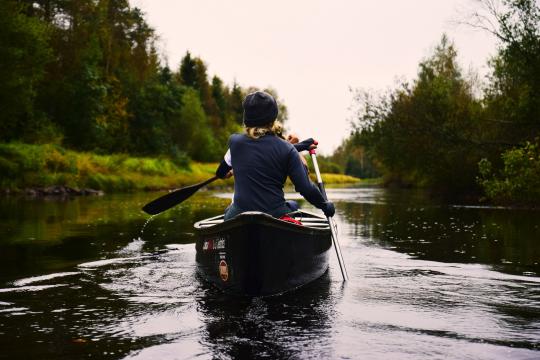 Canoeing/kayaking in the sea 