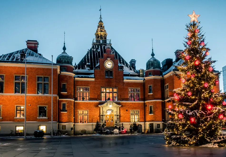 Julgran i Umeå centrum
