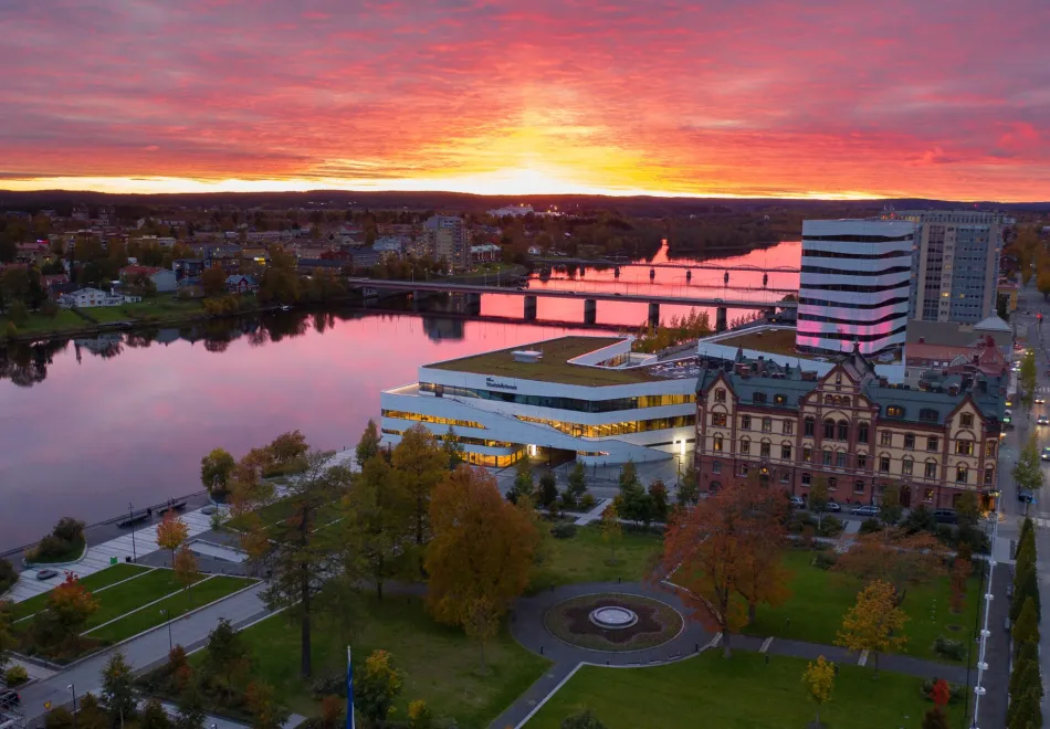 Umeå city solnedgång