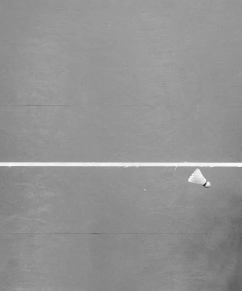 Sm-veckan badminton svartvit